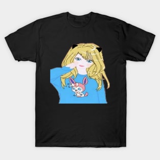 Anime Girl 01, Transparent Background T-Shirt